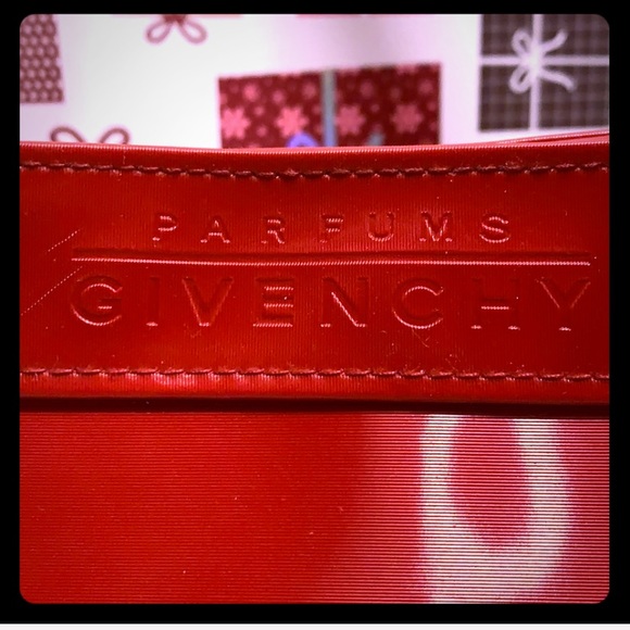 Like New GIVENCHY Parfums Red Perforated Tote Bag - Picture 7 of 14